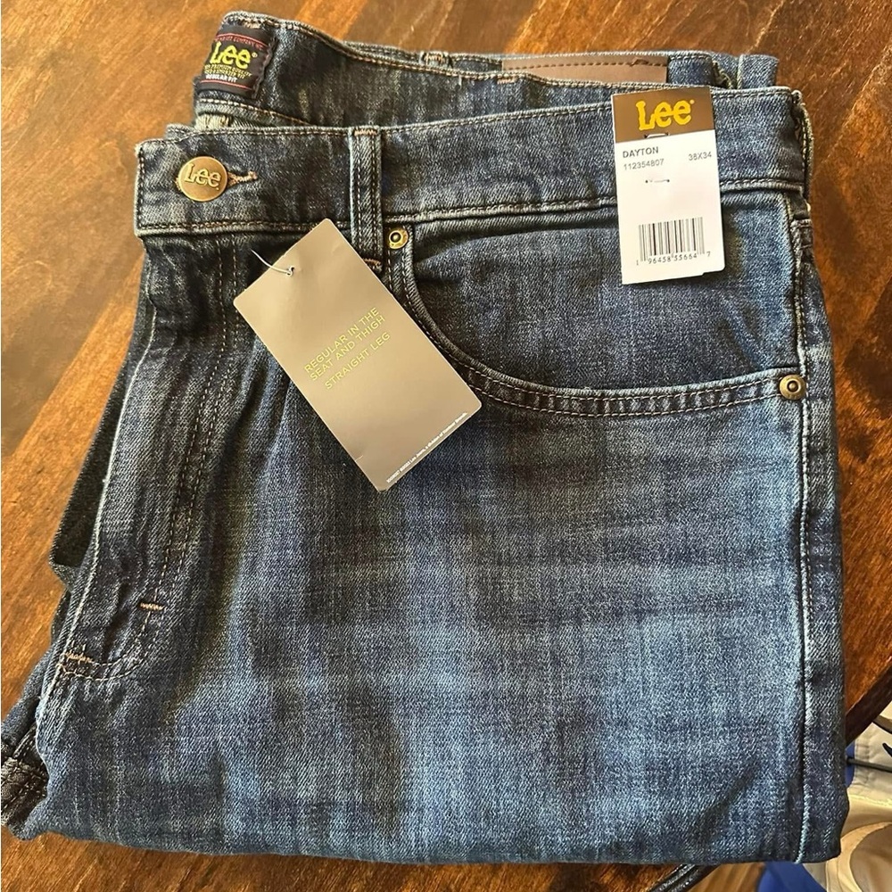 Lee Blue Relaxed Fit Jeans with Classic Denim Texture